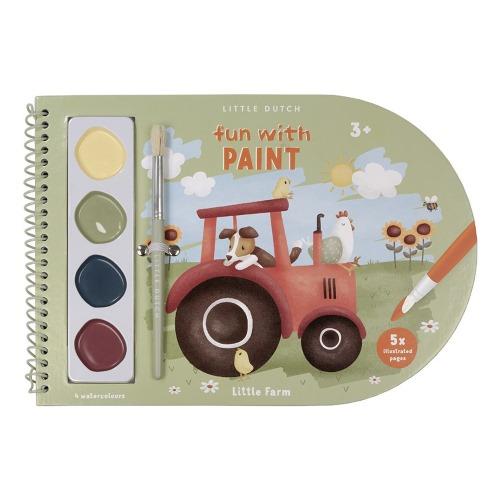Livro de Pintar C/ Aguarelas - Little Farm