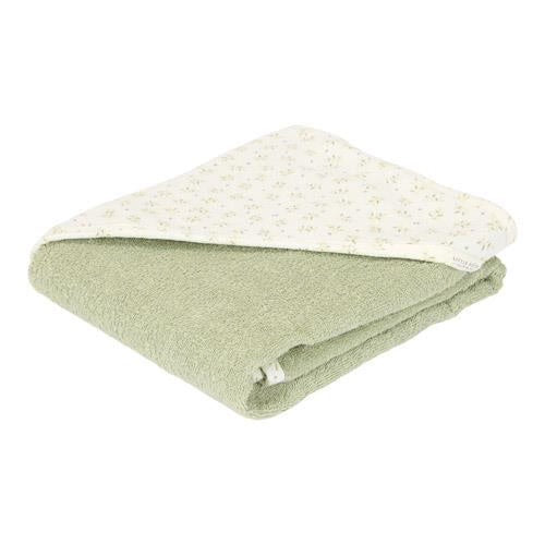 Toalha de Banho com Capuz em Musselina Blueberry Leaves 75x75 | Little Dutch