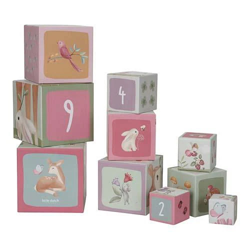 Cubos de Cartão de Empilhar - Fairy Garden | Little Dutch
