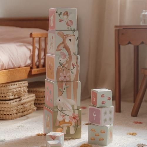 Cubos de Cartão de Empilhar - Fairy Garden | Little Dutch