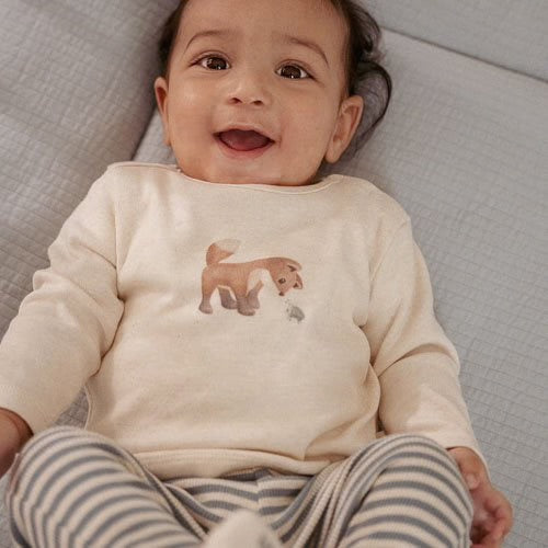 Camisola Manga Comprida - Sand Forest Friends - Little Fox