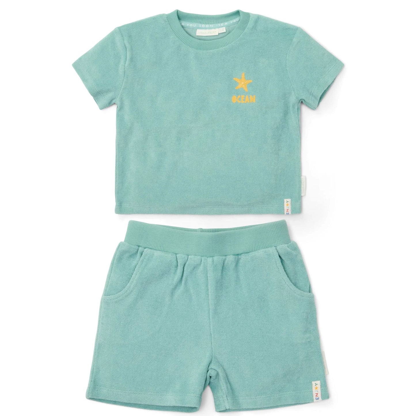 Conjunto Seashells and Stripes - Surf Blue