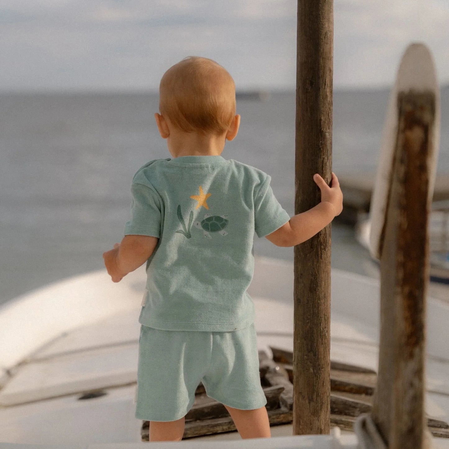 Conjunto Seashells and Stripes - Surf Blue