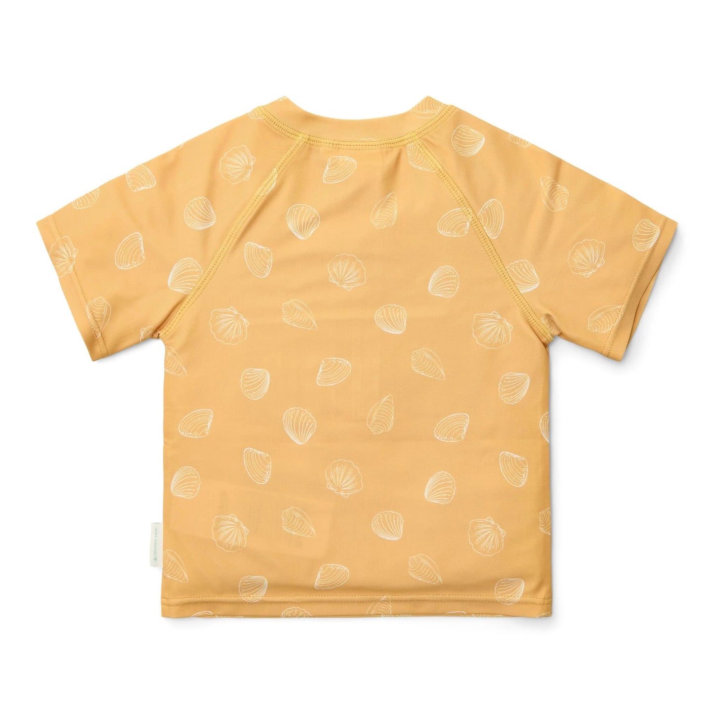 T-shirt Praia Manga Curta - Seashells Sunny Yellow | Little Dutch