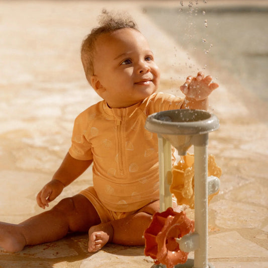 Calções de Banho - Seashells Sunny Yellow | Little Dutch