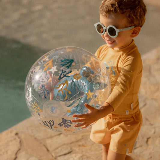 Calções de Praia - Seashells Sunny Yellow | Little Dutch