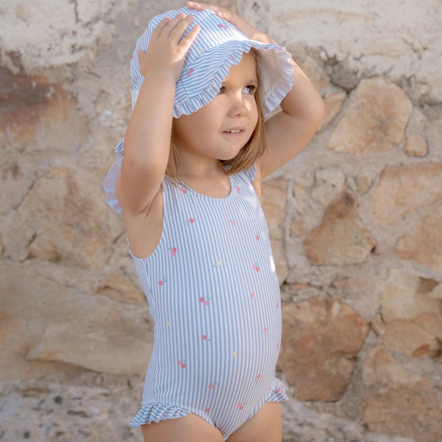 Fato de Banho - Sunny Flowers Blue | Little Dutch
