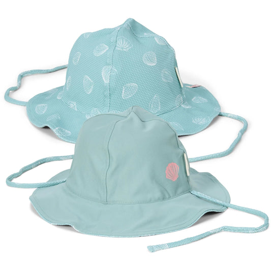 Chapéu de Praia Reversível - Ocean Treasures Surf Blue| Little Dutch