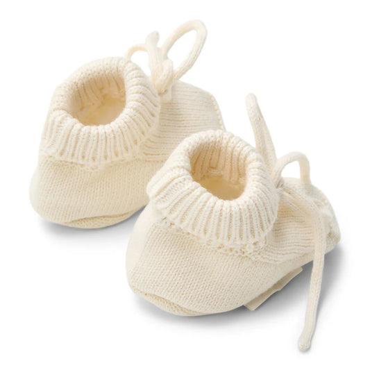 Botinhas de Bebé em Malha - Off White | Little Dutch