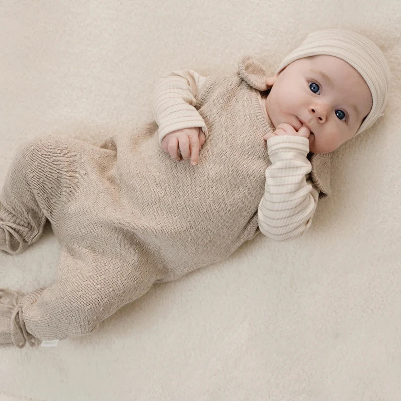 Camisola Manga Comprida - Soft Bege Stripe | Little Dutch