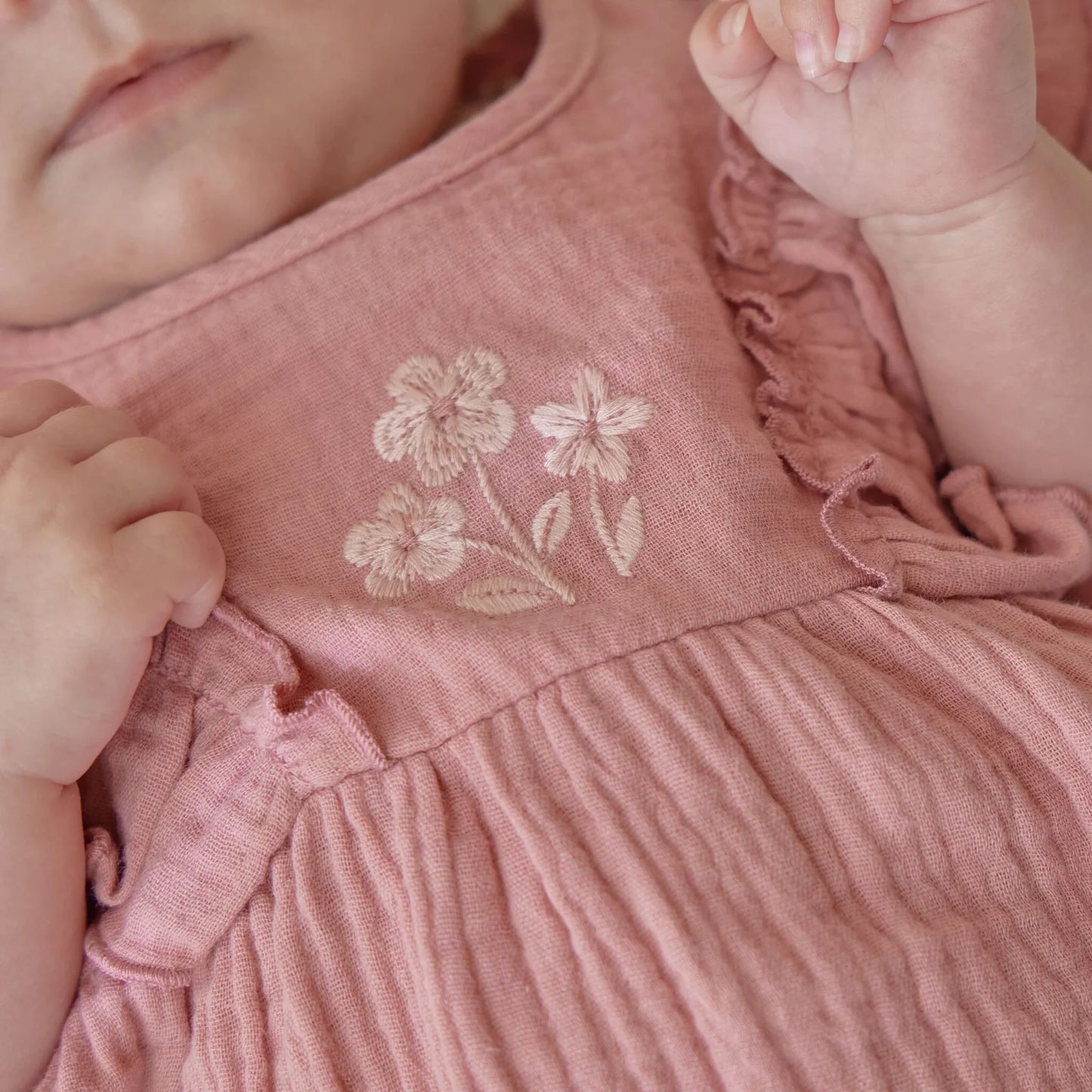 Vestido Sem Mangas Rosa | Little Dutch