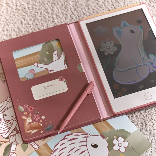 Tablet de Desenho C/ Ilustrações - Rosa - Fairies | Little Dutch.
