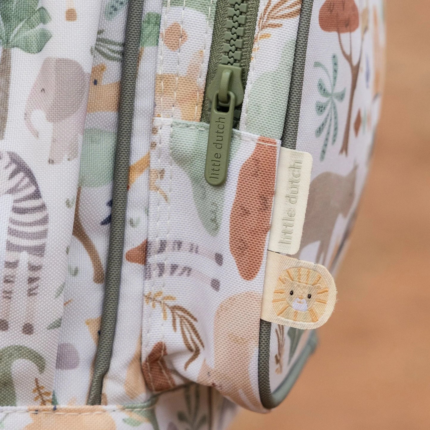 Mochila Pré-escolar - Safari Friends - 35cm | Little Dutch