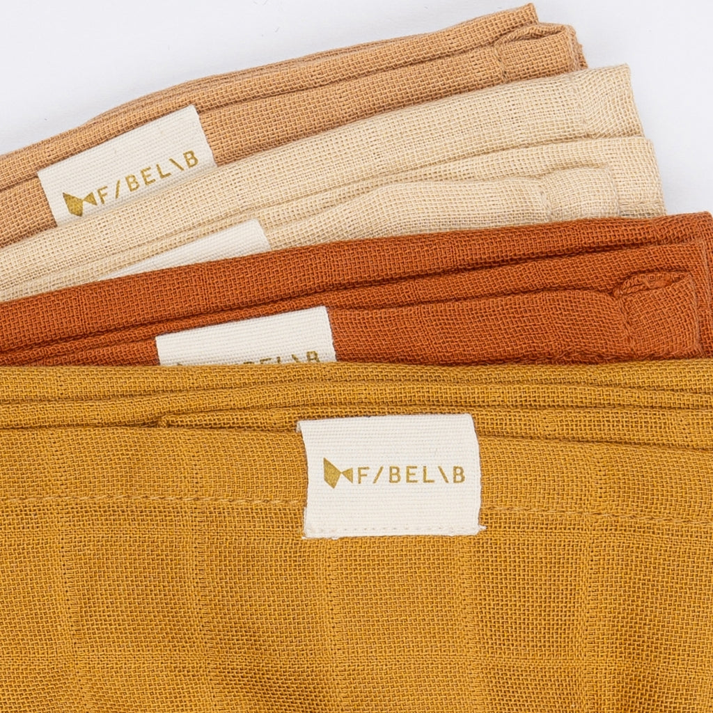 Pack 4 Musselinas Fabelab - Ochre Mix