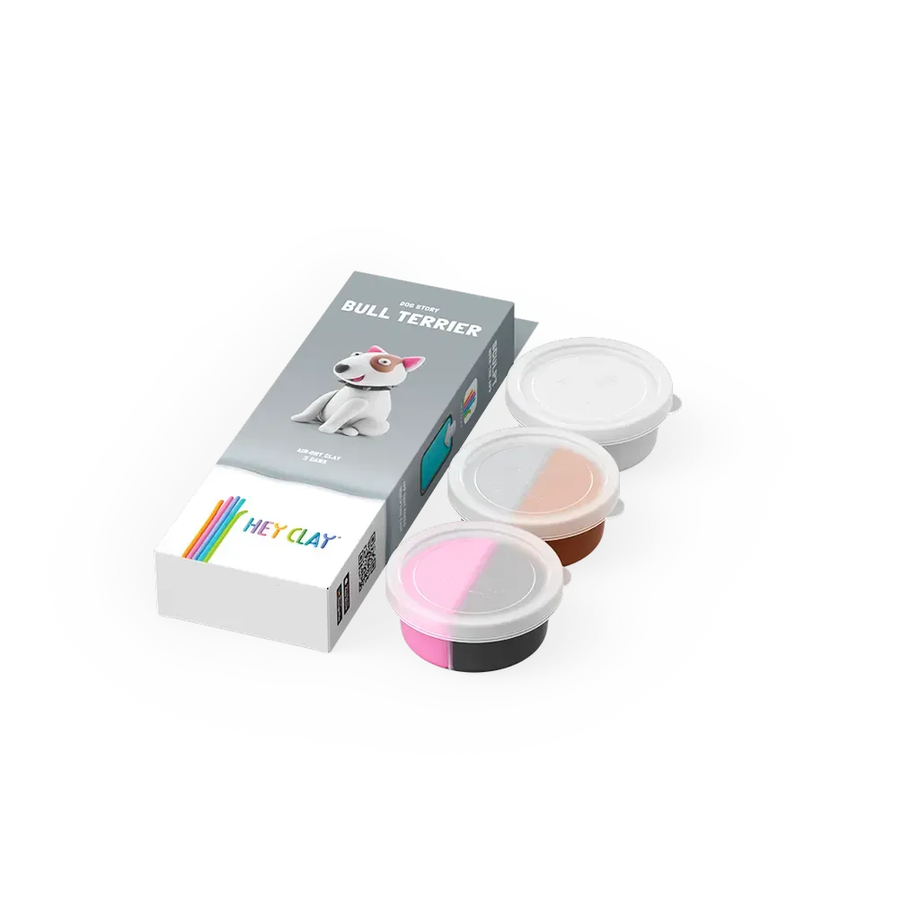 Massas de Modelar Dog Story - Bull Terrier | HEY CLAY