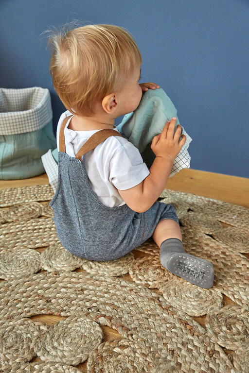 Pack 2 Pares Meias Respeitadoras Anti-Derrapantes - Cinza/Bege | Lässig