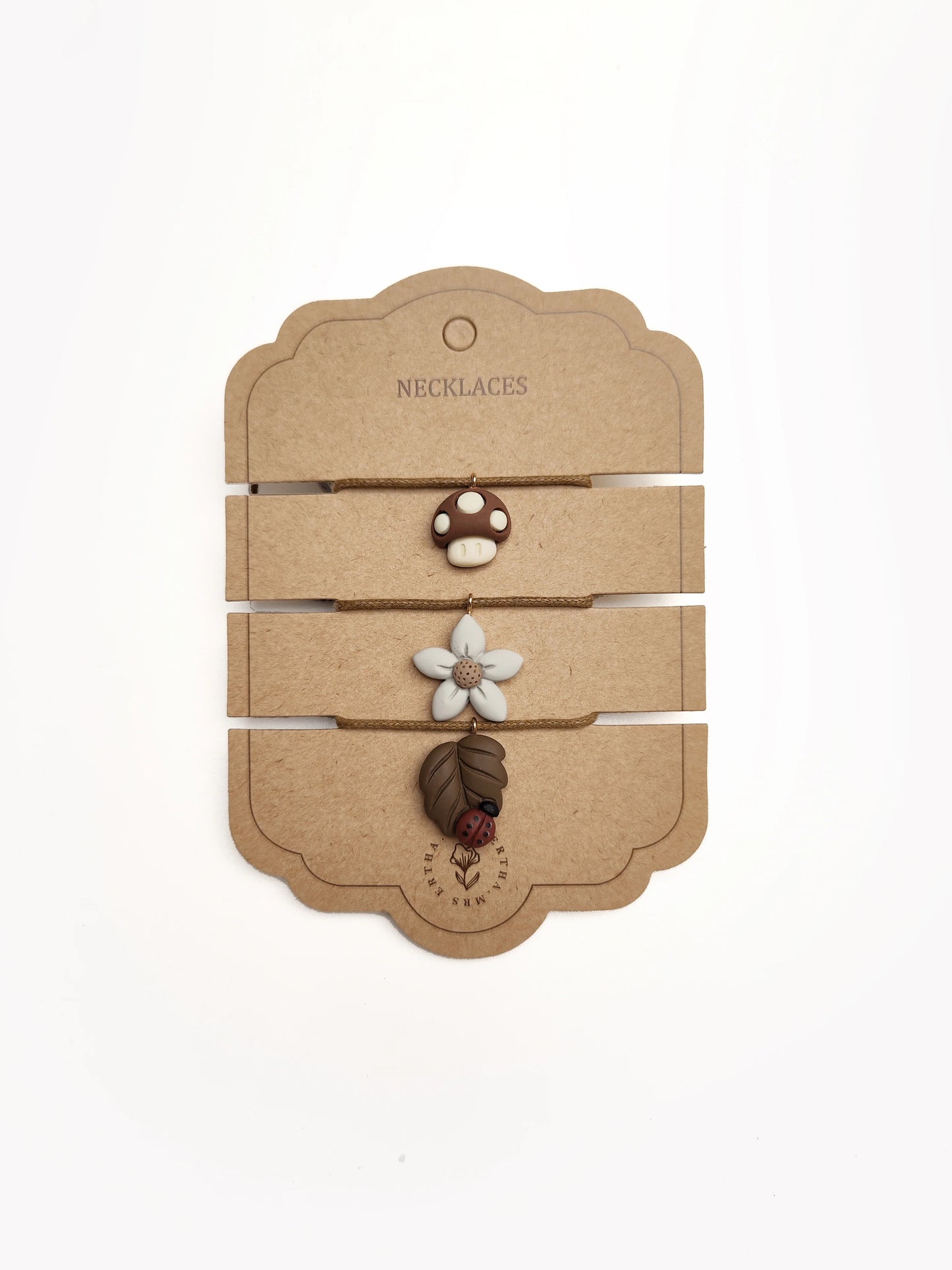 Pack 3 Colares - Mushroom, Flower & Leaf | Mrs. Ertha