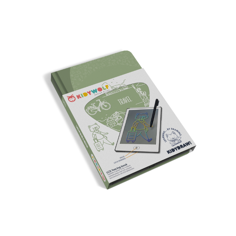 Tablet de Desenho C/ Ilustrações - Kidydraw Mini - Viagens