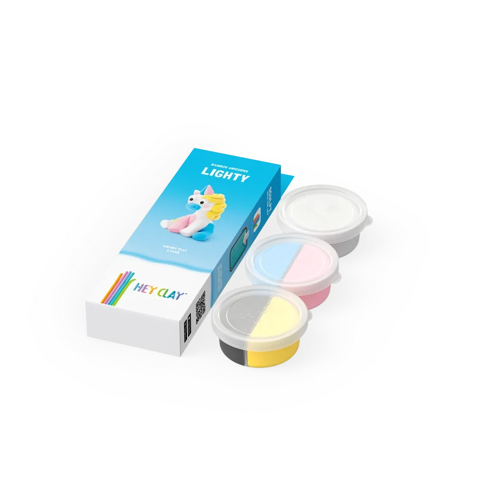 Massas de Modelar Rainbow Unicorns - Lighty | HEY CLAY