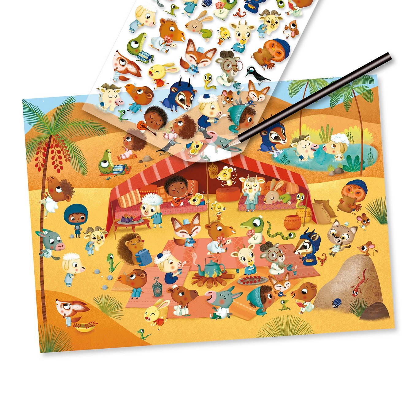 Savana, Deserto e Pólo Norte - 90 Decalques | Djeco