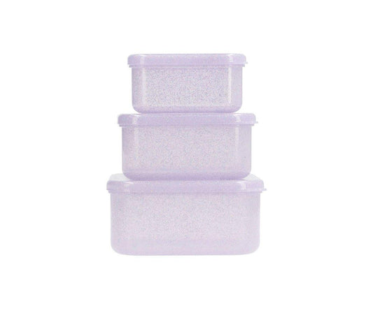 3 Caixas Snack - Glitter Lilac