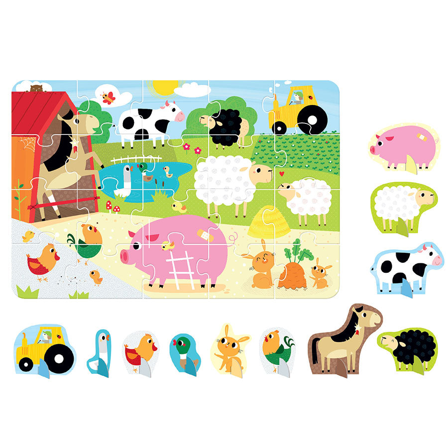Puzzle e Figuras de Animais