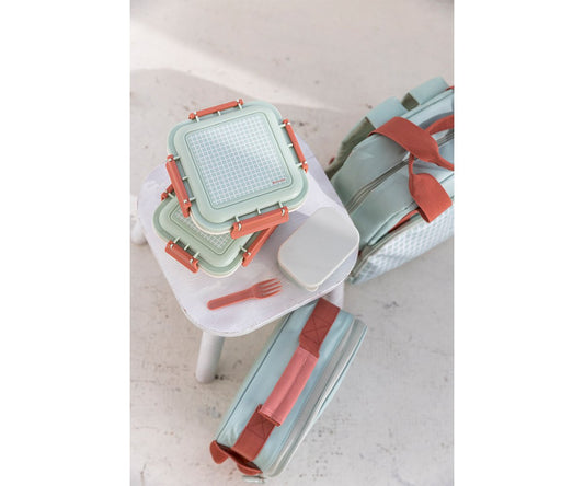 Snack Box Bento Grande - Stripes Sage