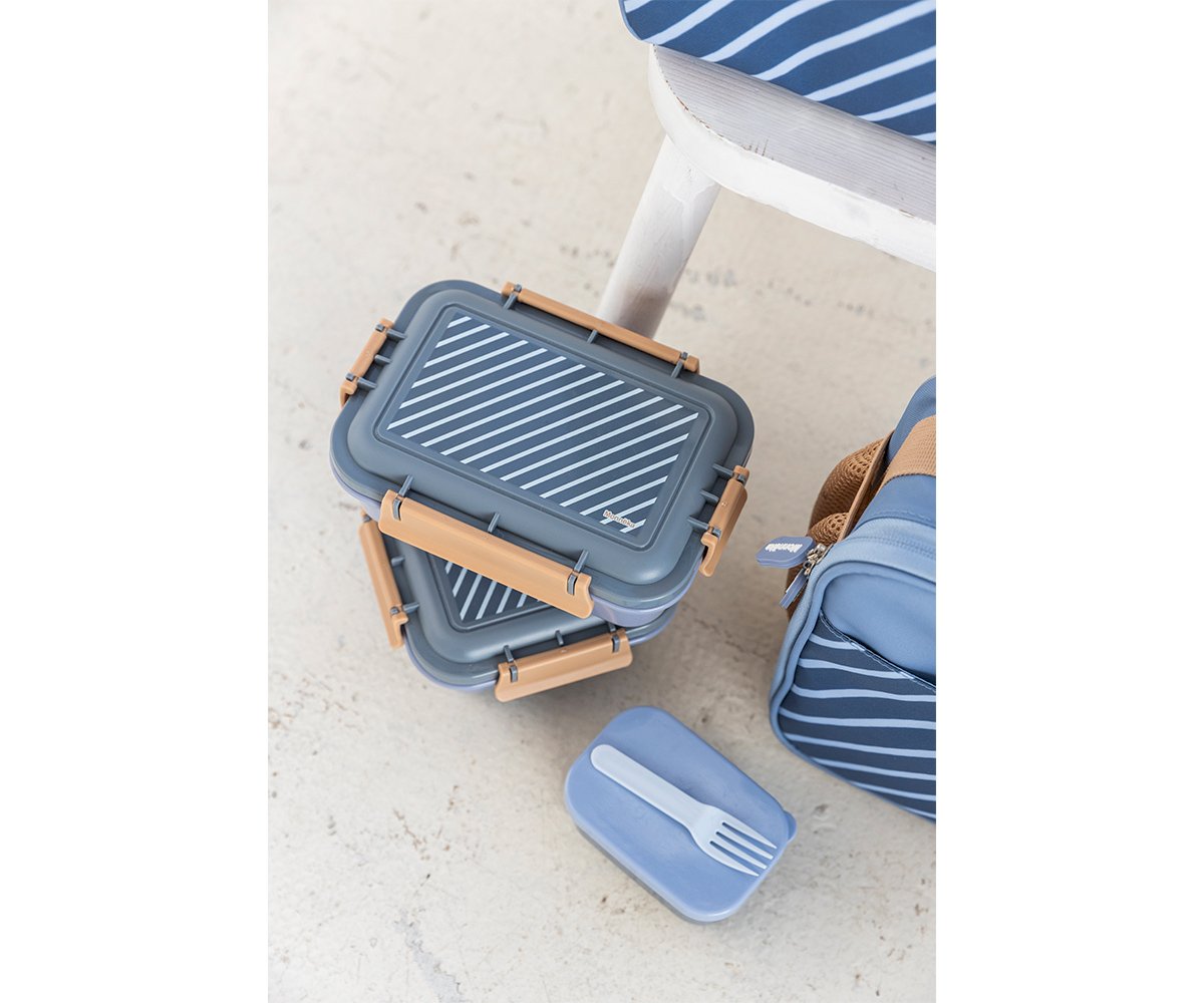 Lancheira Grande - Stripes Blue