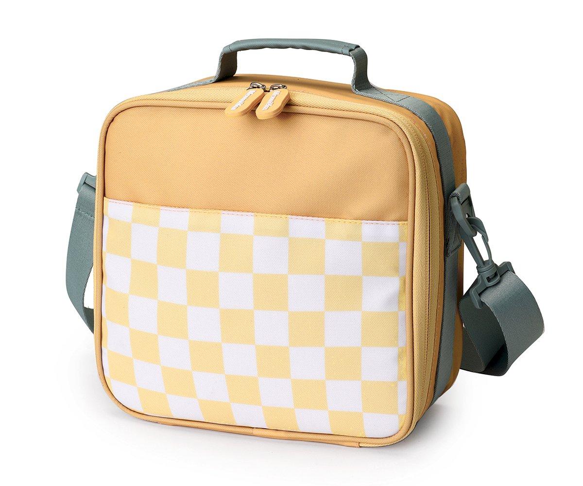 Bolsa Térmica Rígida com Alças - Stripes Yellow Chess