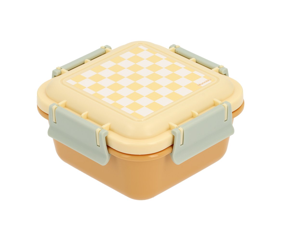 Lancheira Grande - Stripes Yellow Chess
