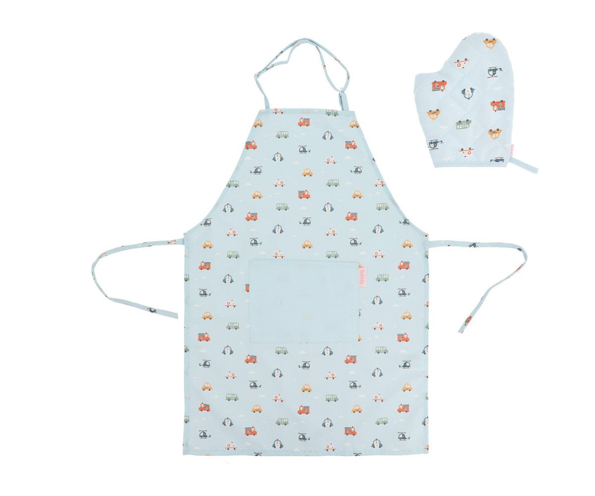 Conjunto Avental e Luva de Cozinha - City Cars