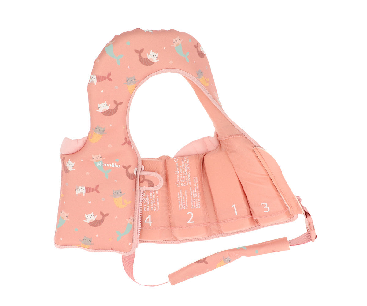 Colete Flutuador Aprendizagem 1-2 Anos - Mermaid Cats | Monnëka.