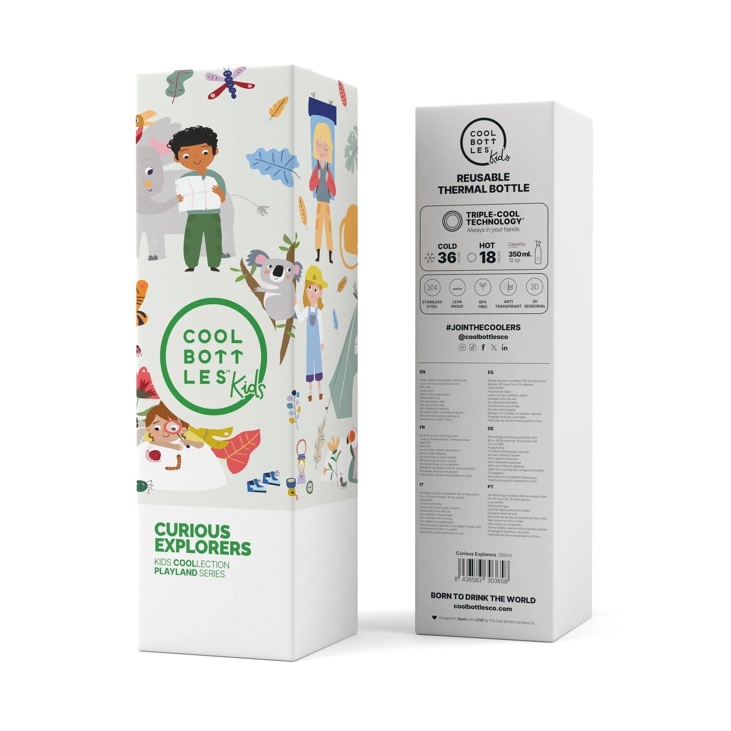Cool Bottles - Garrafa Térmica 350ml - Curious Explorers