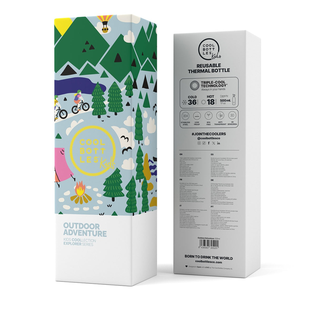 Cool Bottles - Garrafa Térmica 500ml - Outdoor Adventure.