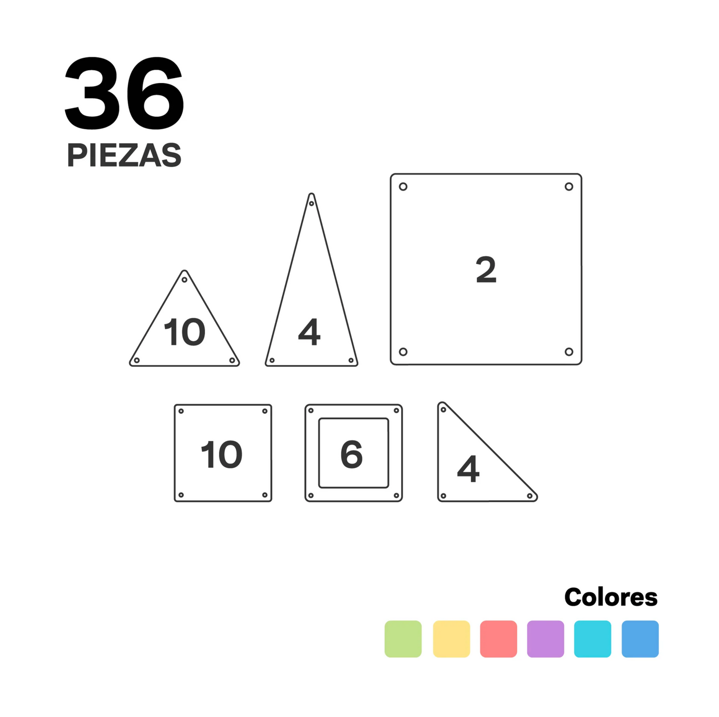 Imanix Pastel - 36 peças