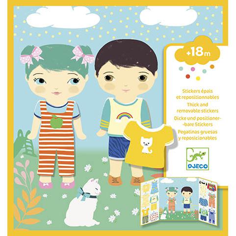 Autocolantes reposicionáveis - Roupa | Djeco