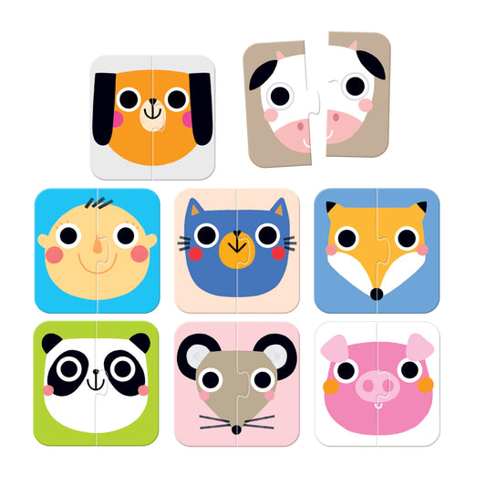 Puzzle On-the-Go - Halves Faces | Banana Panda