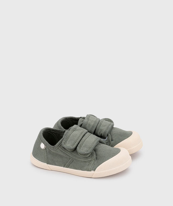 Ténis de Lona Duplo Velcro - Kaki | Igor