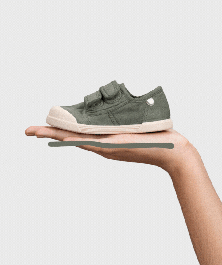 Ténis de Lona Duplo Velcro - Kaki | Igor