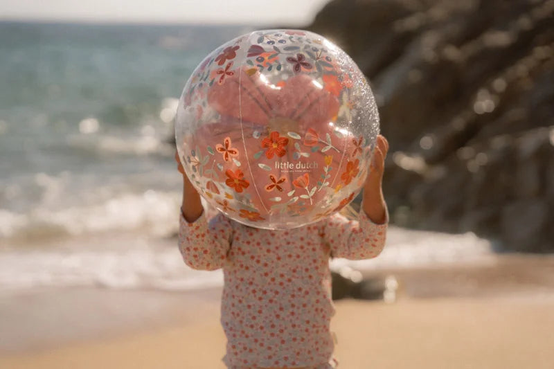 Bola de Praia 3D - Pink Flowers | Little Dutch