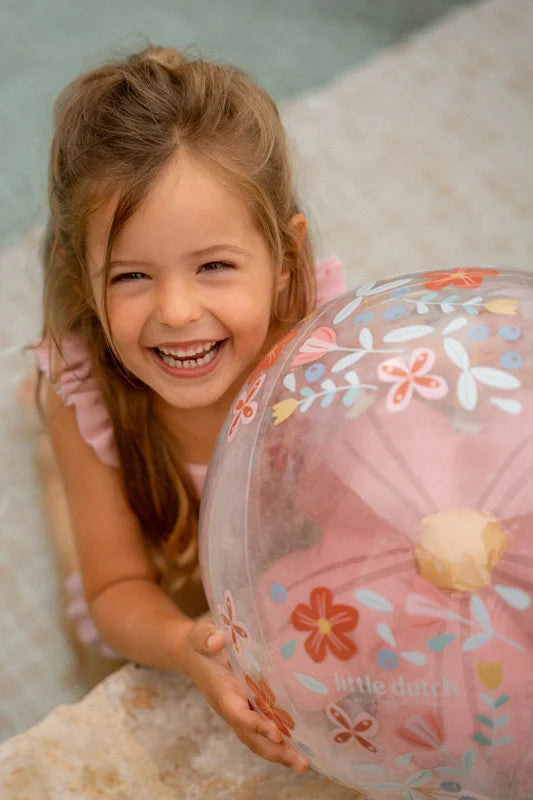 Bola de Praia 3D - Pink Flowers | Little Dutch