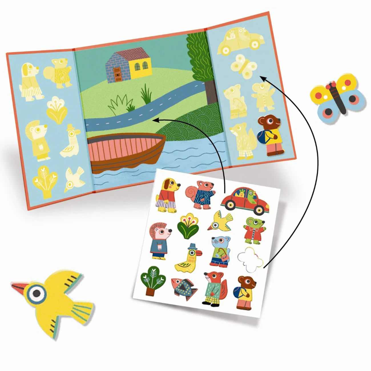 Autocolantes reposicionáveis - Animais | Djeco