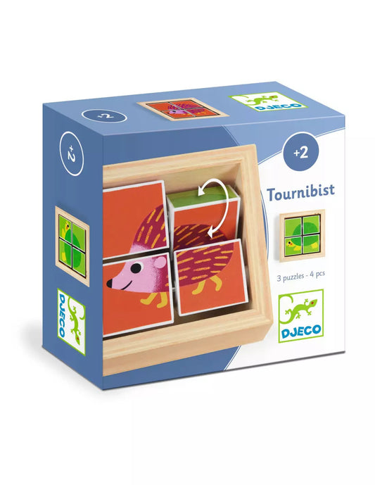 Puzzle Tournibist - Blocos de Madeira com Animais | Djeco