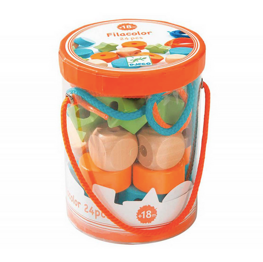 Filacor - Jogo de Contas de Madeira Formas | Djeco