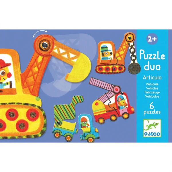 Puzzle Duo - Veículos Articulados | Djeco