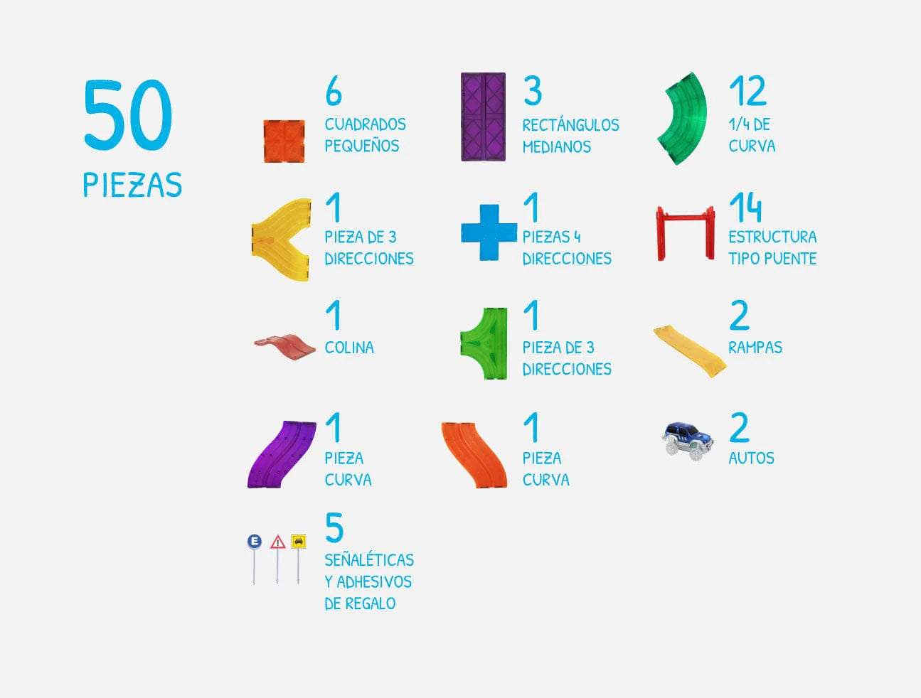 Imanix Pista de Corrida - 50 peças.