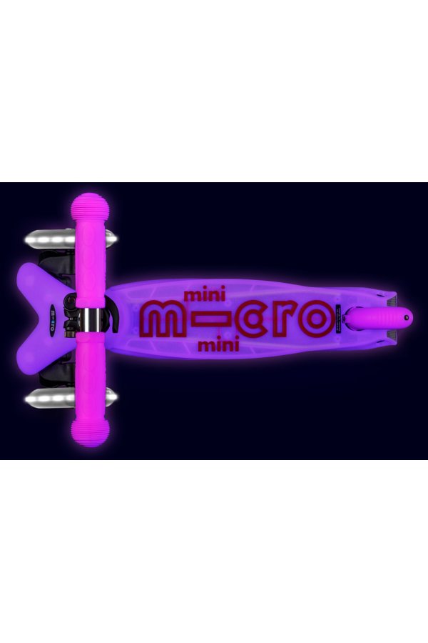 Trotinete - Mini Micro Deluxe Glow LED Rosa