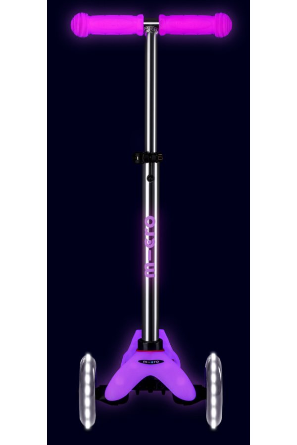 Trotinete - Mini Micro Deluxe Glow LED Rosa