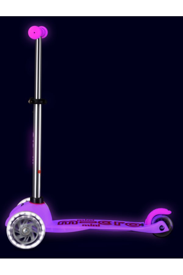 Trotinete - Mini Micro Deluxe Glow LED Rosa