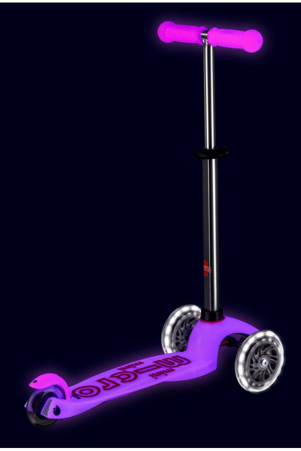 Trotinete - Mini Micro Deluxe Glow LED Rosa